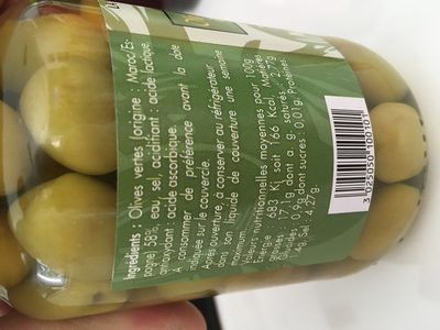 Olive verte - Ingrédients