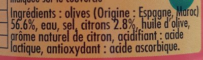 Olives Cassées Citron - Ingredients - fr