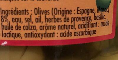 Olives Sauce Provençale - Ingredients - fr