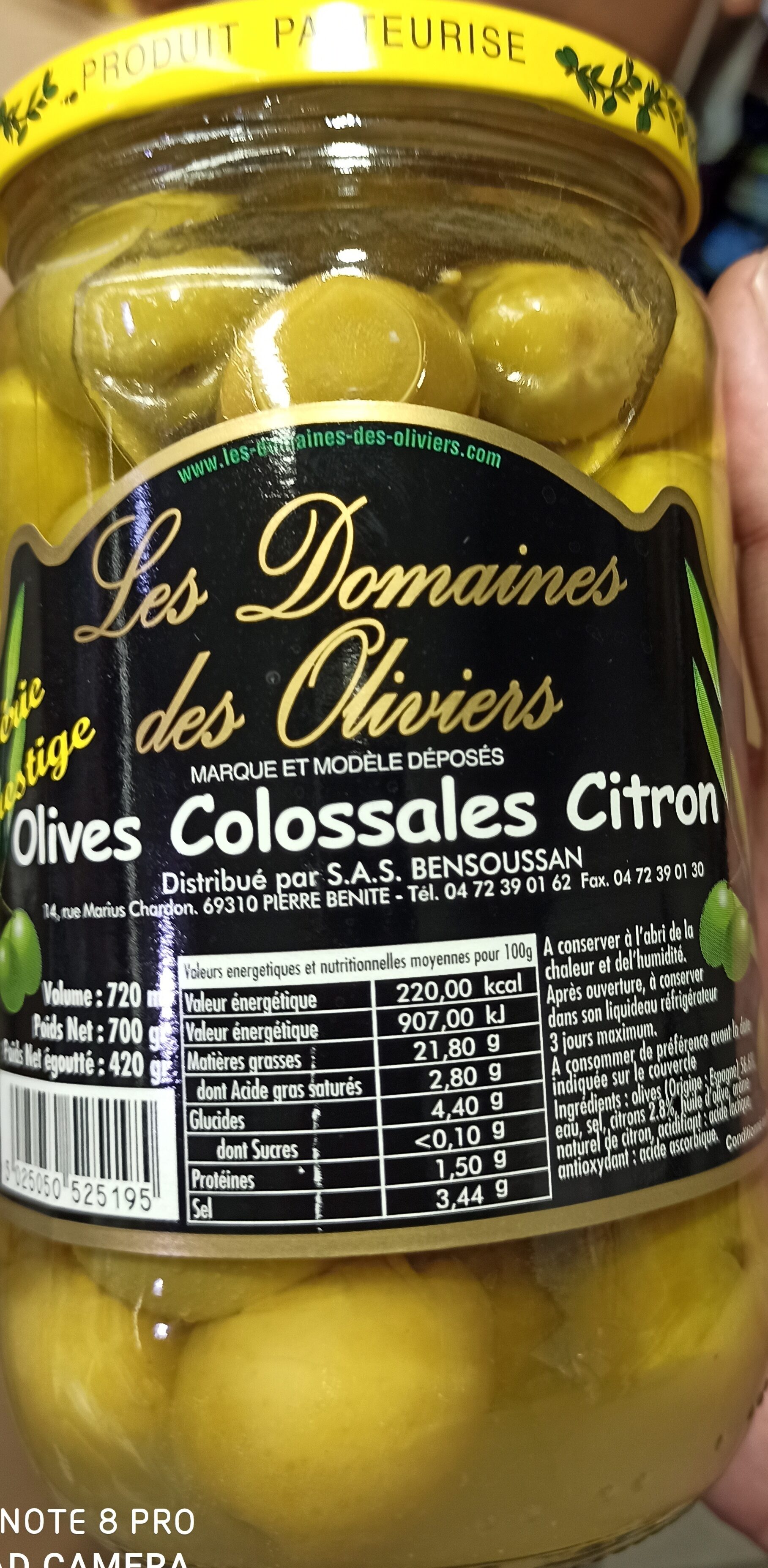 Olives Colossales Citron - Product - fr