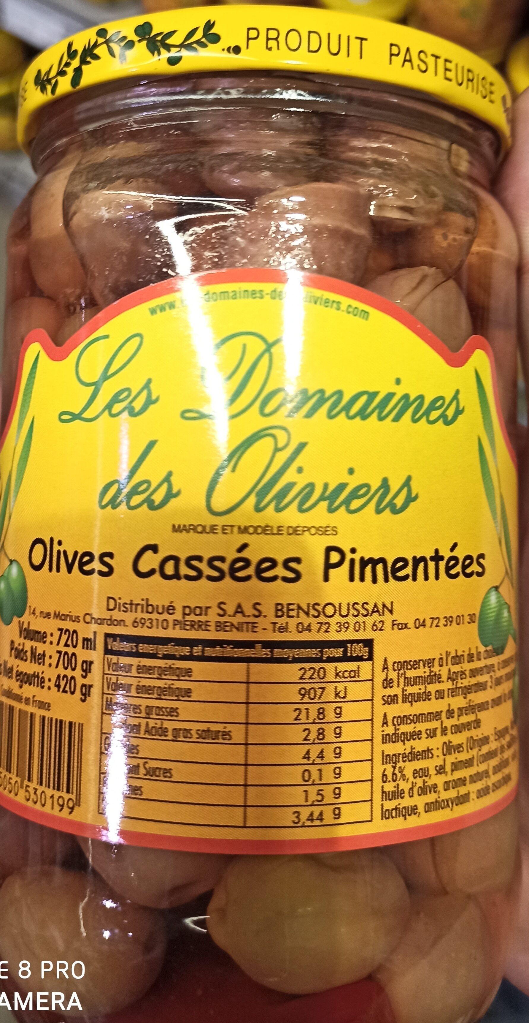 Olives Cassées Pimentées - Product - fr