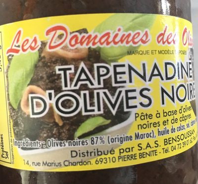Tapenade D'olives Noires - Ingredients - fr