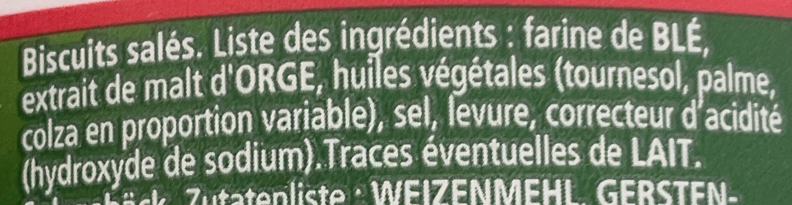 Sticks et bretzels d'Alsace - Ingrediënten - fr