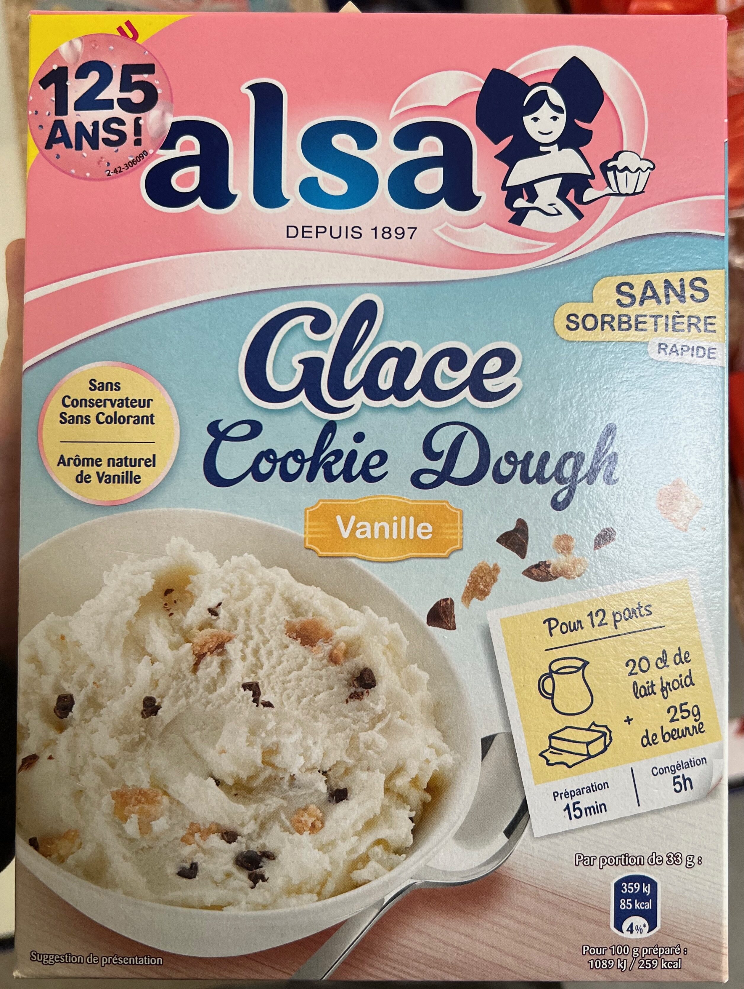 Glace cookie dough vanille - Produkt - fr