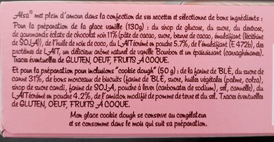 Glace cookie dough vanille - Ingredienser - fr