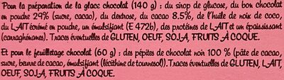 Glace au chocolat avec feuilletage chocolat - Ingredienser - fr