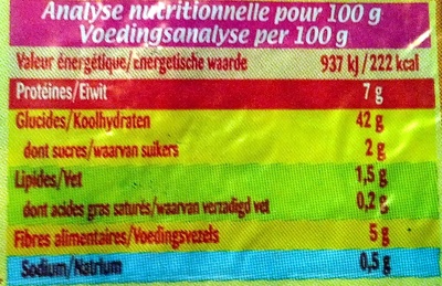 Bon Ap' - Le Pain au Seigle - Nutrition facts - fr