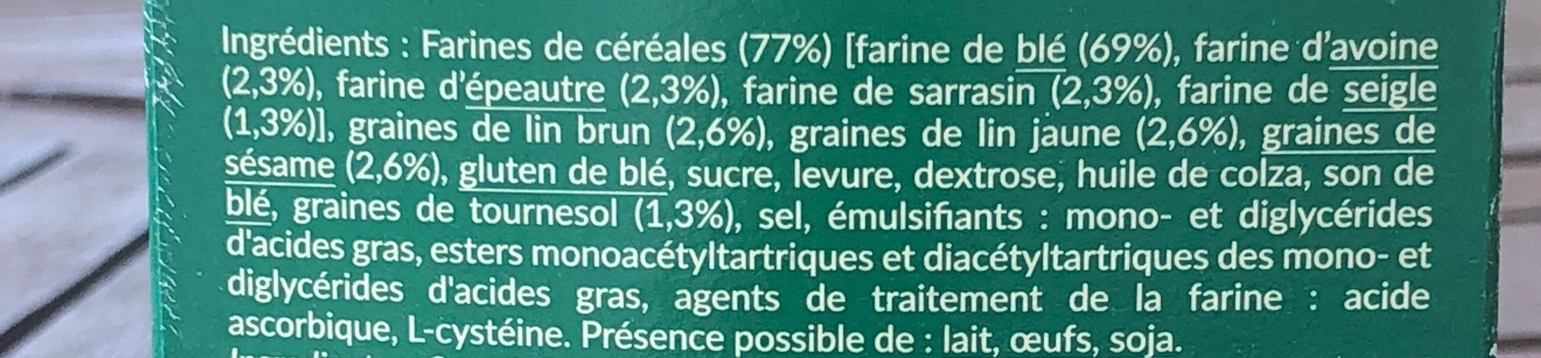 Baguettine 5 céréales - Ingredients - fr