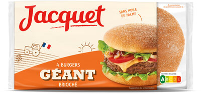 Geant burger brioche x4 - Product - fr