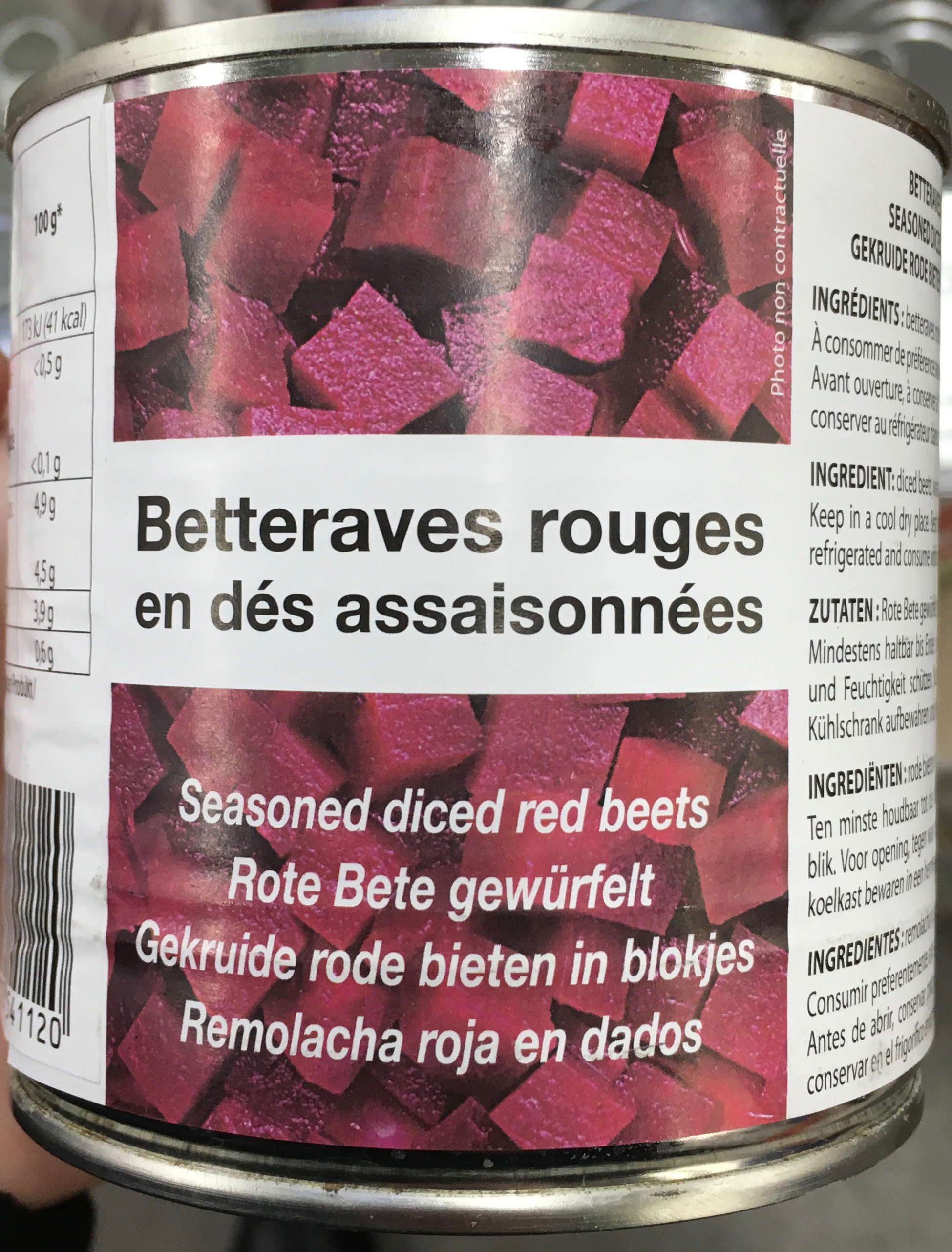 Betteraves rouges en dés assaisonnées - Product - fr