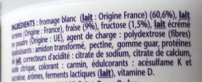 Fromage blanc 0% fraise - Ingrédients