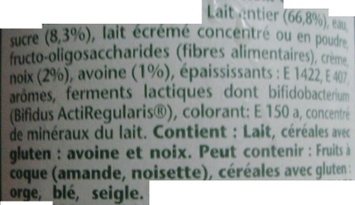 Activia Eclats de Noix Céréale - Ingredients - fr
