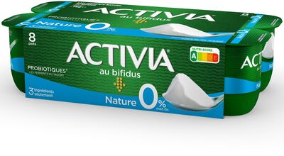 Activia bifidus nature 0% de mg 125 g x 8 - Produit