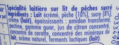 Danio Pêche (2,4 % MG) - Ingredients - fr