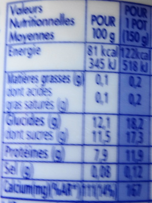 Danio - Spécialité laitière sur lit de cerises sucré - Nutrition facts - fr