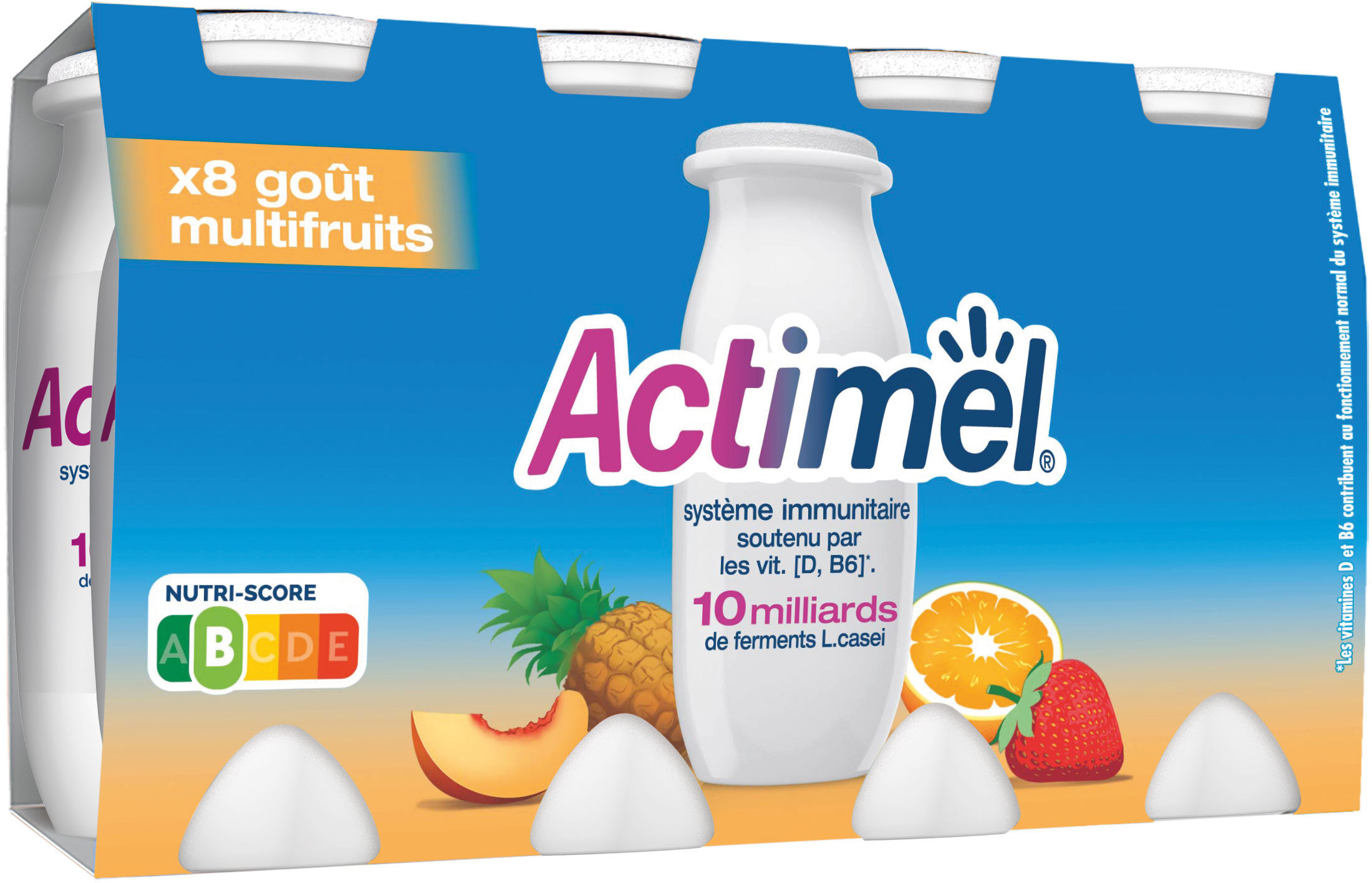 Actimel gout multifruit 100 g x 8 - Product - fr