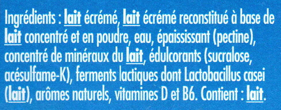 Actimel 0% - Ingrediënten - fr