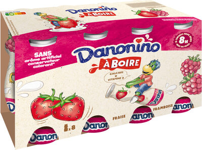 Danonino aboire sav fraise framboise 100 g x 8 - Produit