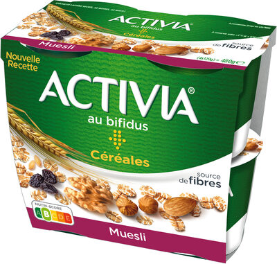 Activia bifidus cereales 120 g x 4 muesli - Product - fr