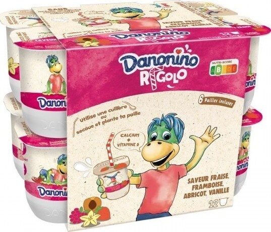 Danonino mon yaourt rigolo 125 g x 12 saveur panache - Recycling instructions and/or packaging information - fr