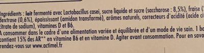 Actimel - Ingredients - fr
