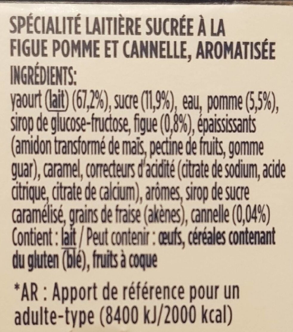Figue et pomme cannelle - Ingredientes - fr