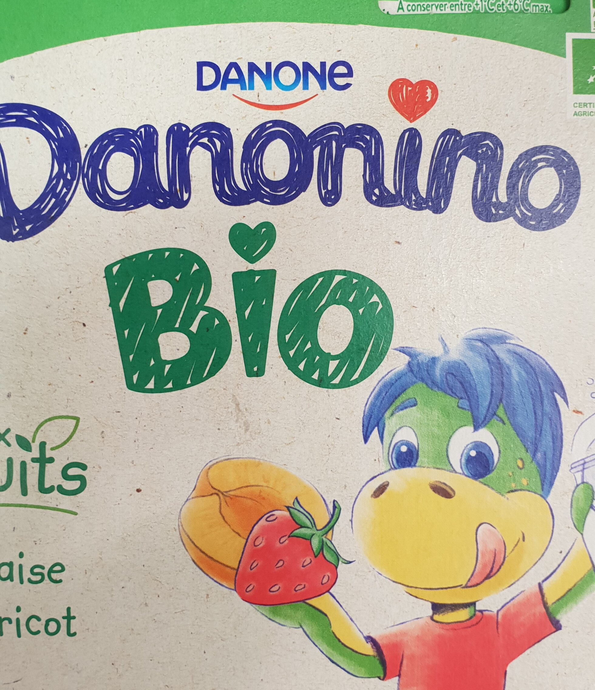 Danonino bio panaché (fraise, abricot) - Prodotto - fr