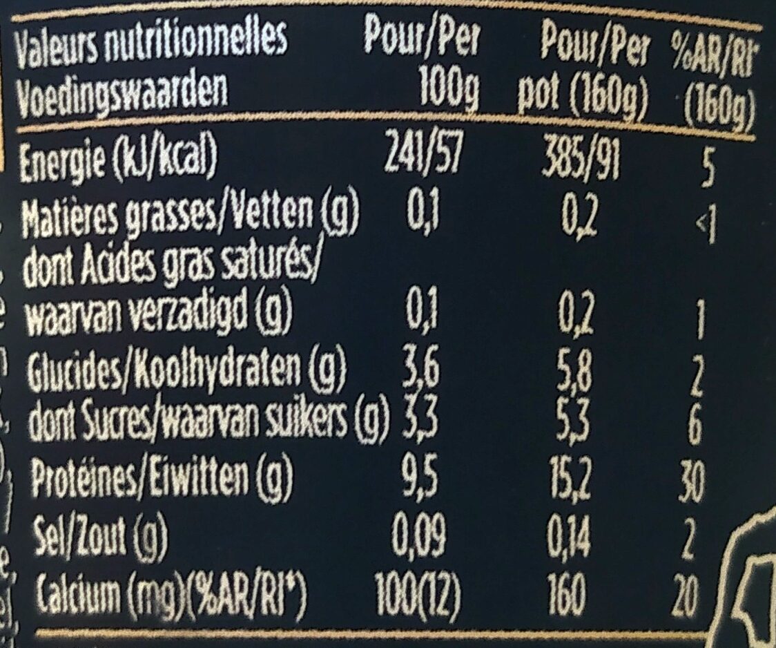 HIPRO vanille - Nutrition facts - fr