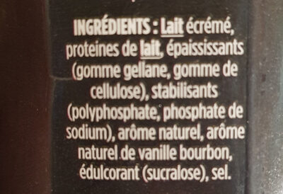 HiPRO Vanille - Ingrediënten - fr