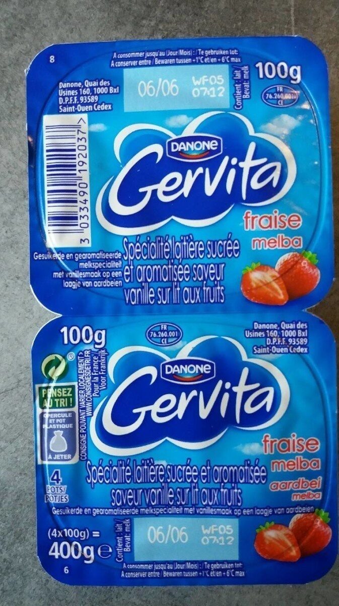 Gervita fraise melba - Produit
