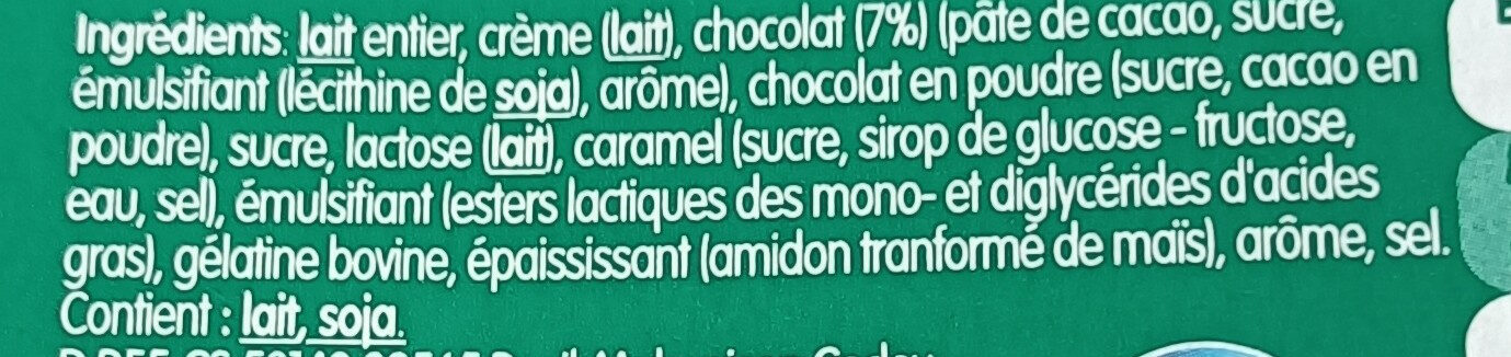 Danette mousse chocolat saveur noisette - Sastojci - fr