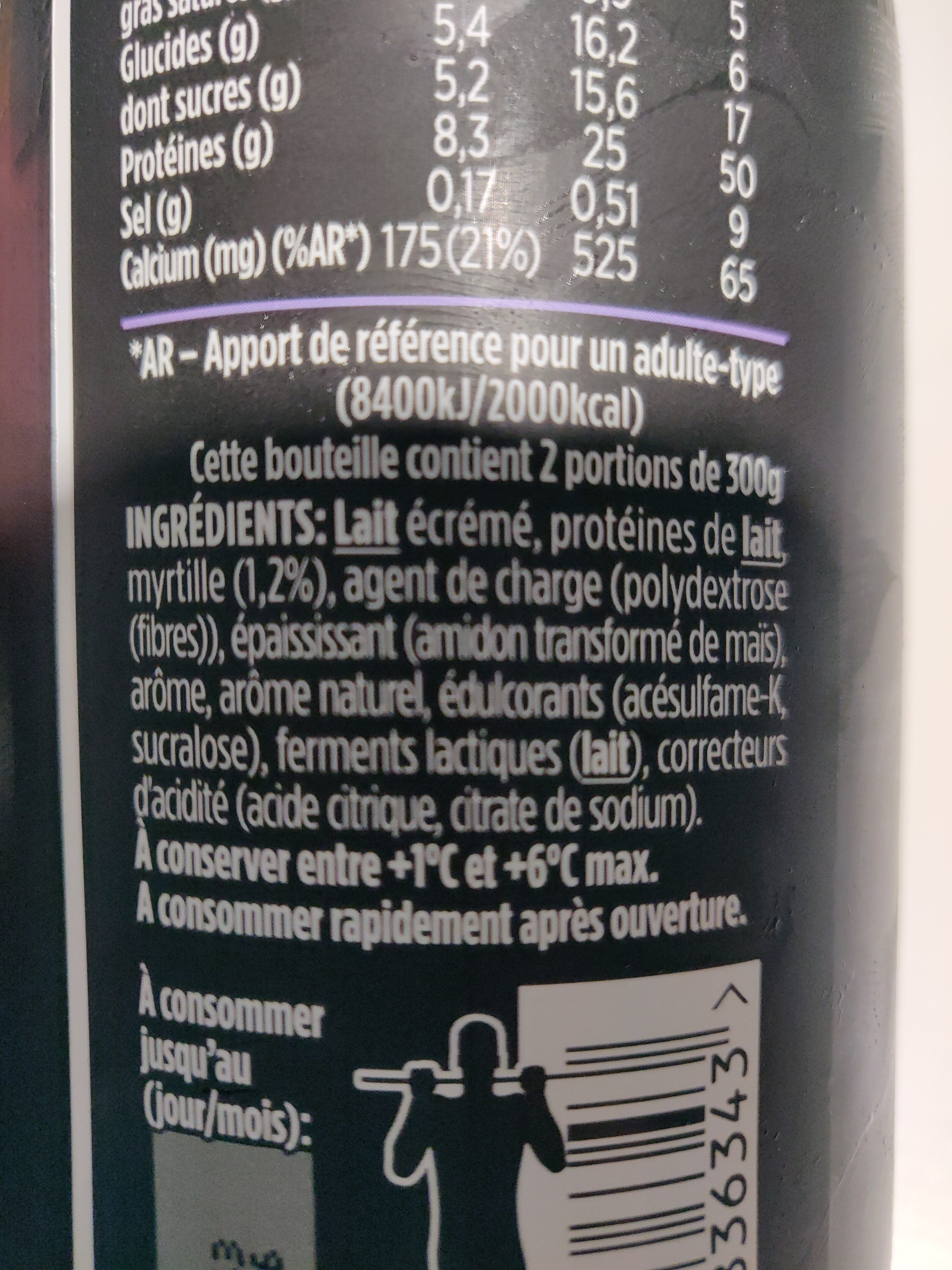 Boisson protéinée myrtille HIPRO - Ingredients - fr