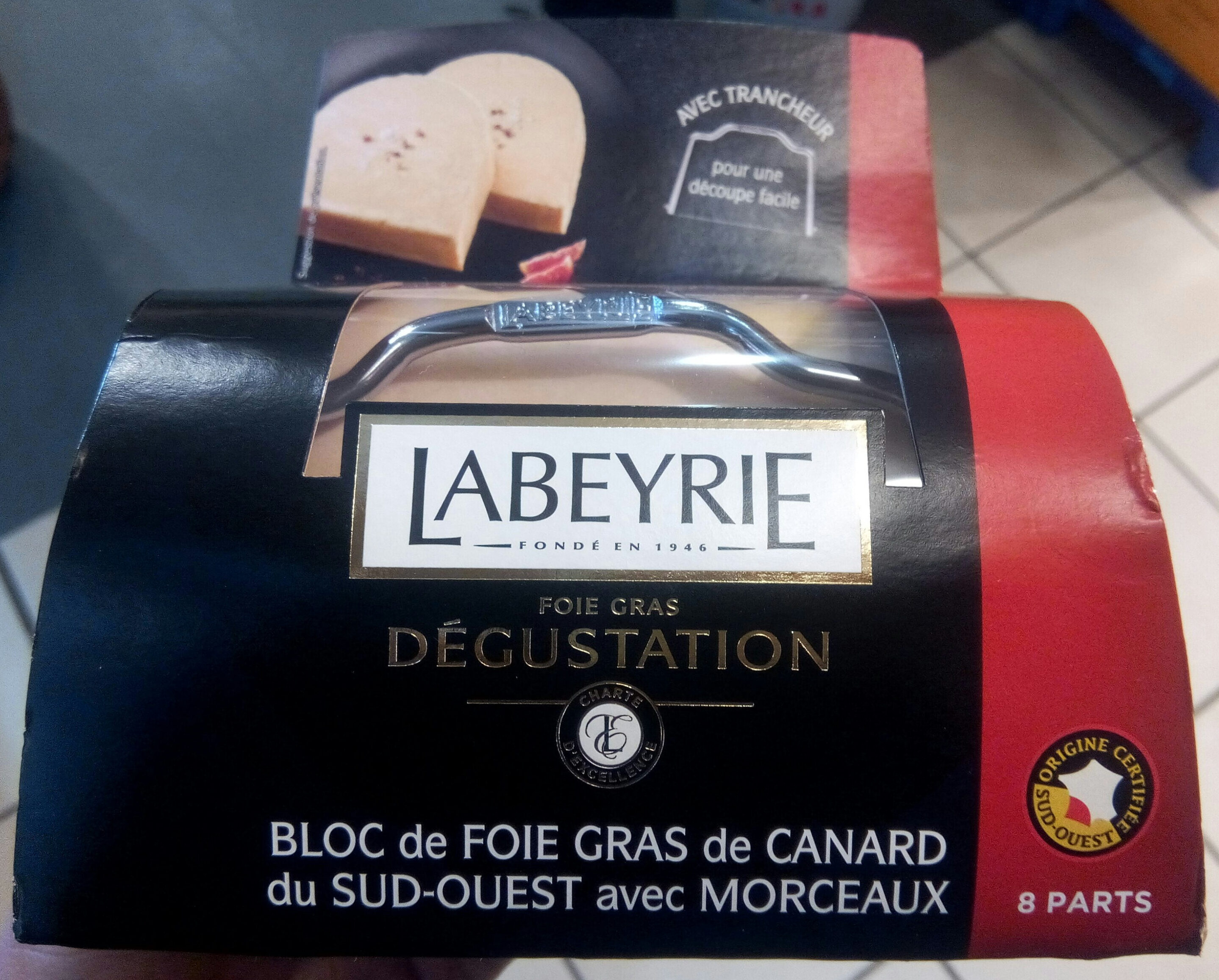 Bloc de foie gras de canard du sud-ouest avec morceaux - Produit