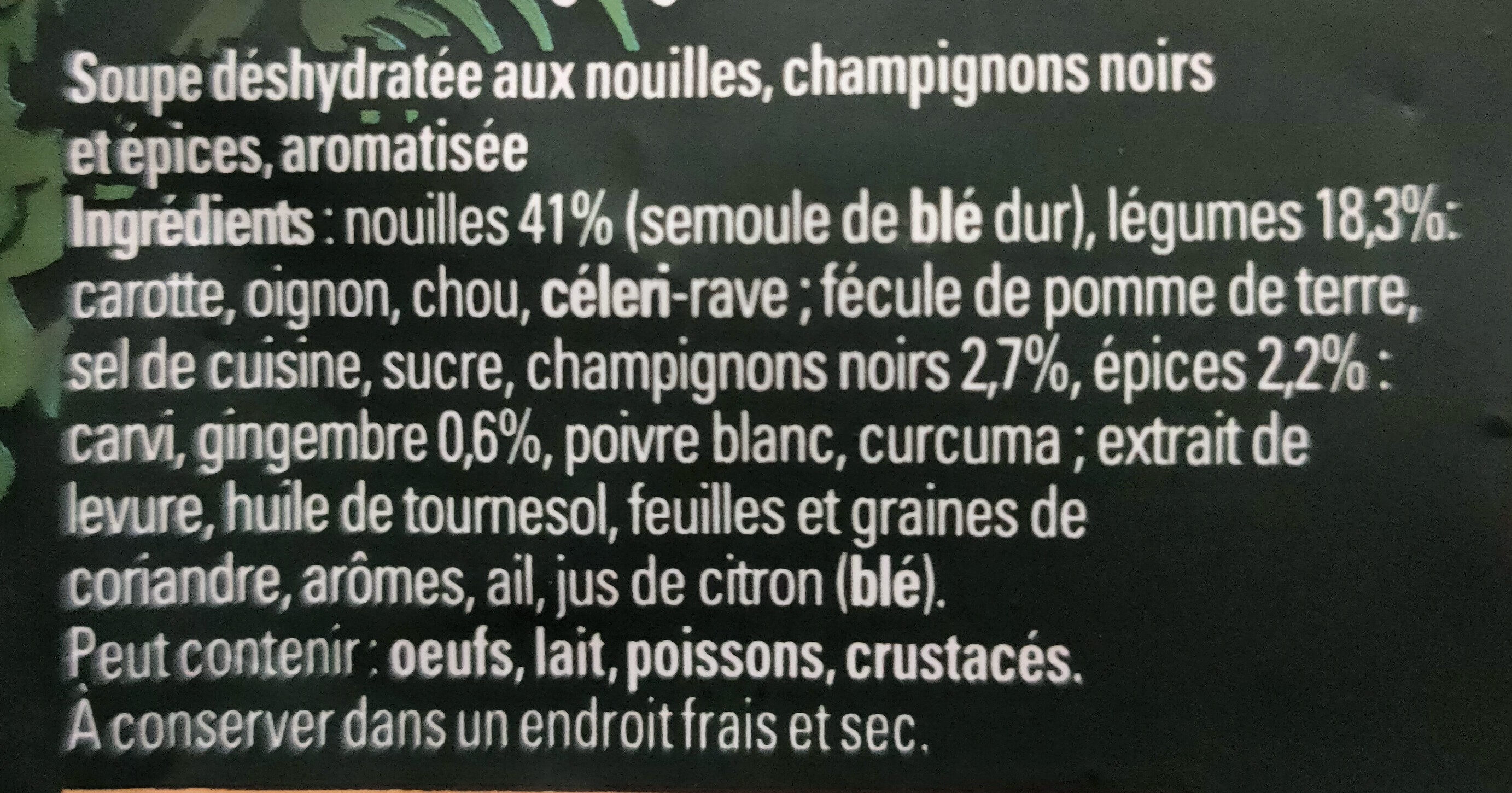 MAGGI Soupe Chinoise 60g - Ingrediënten - fr