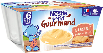 Nestlé Bébé P'tit Gourmand Biscuit - Laitage dès 6 mois - 4 x 100g :  : Epicerie