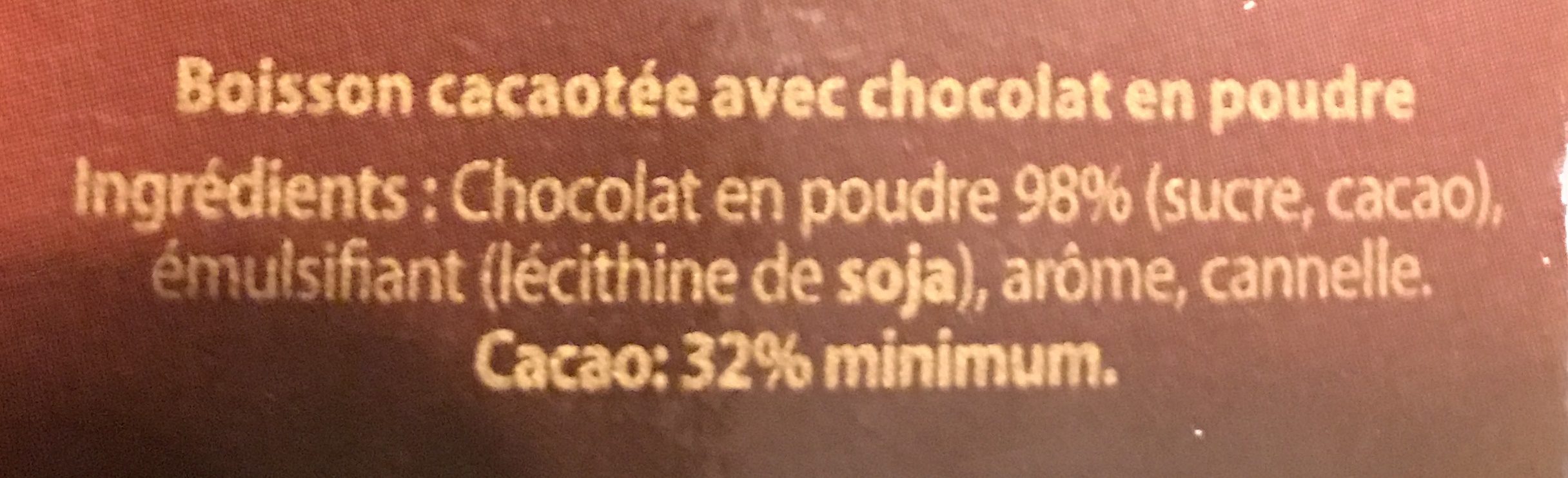 Le Chocolat - Ingredienti - fr
