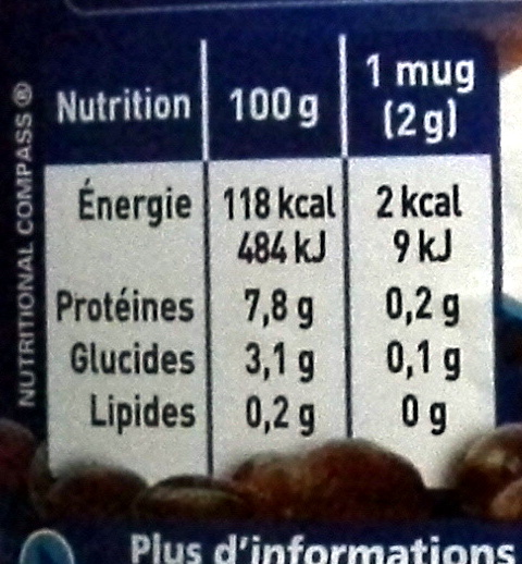 Nescafé Selection décaféiné café soluble - Valori nutrizionali - fr