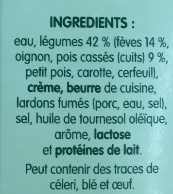PurSoup' Fèves Pois Cassés - Ingredientes - fr