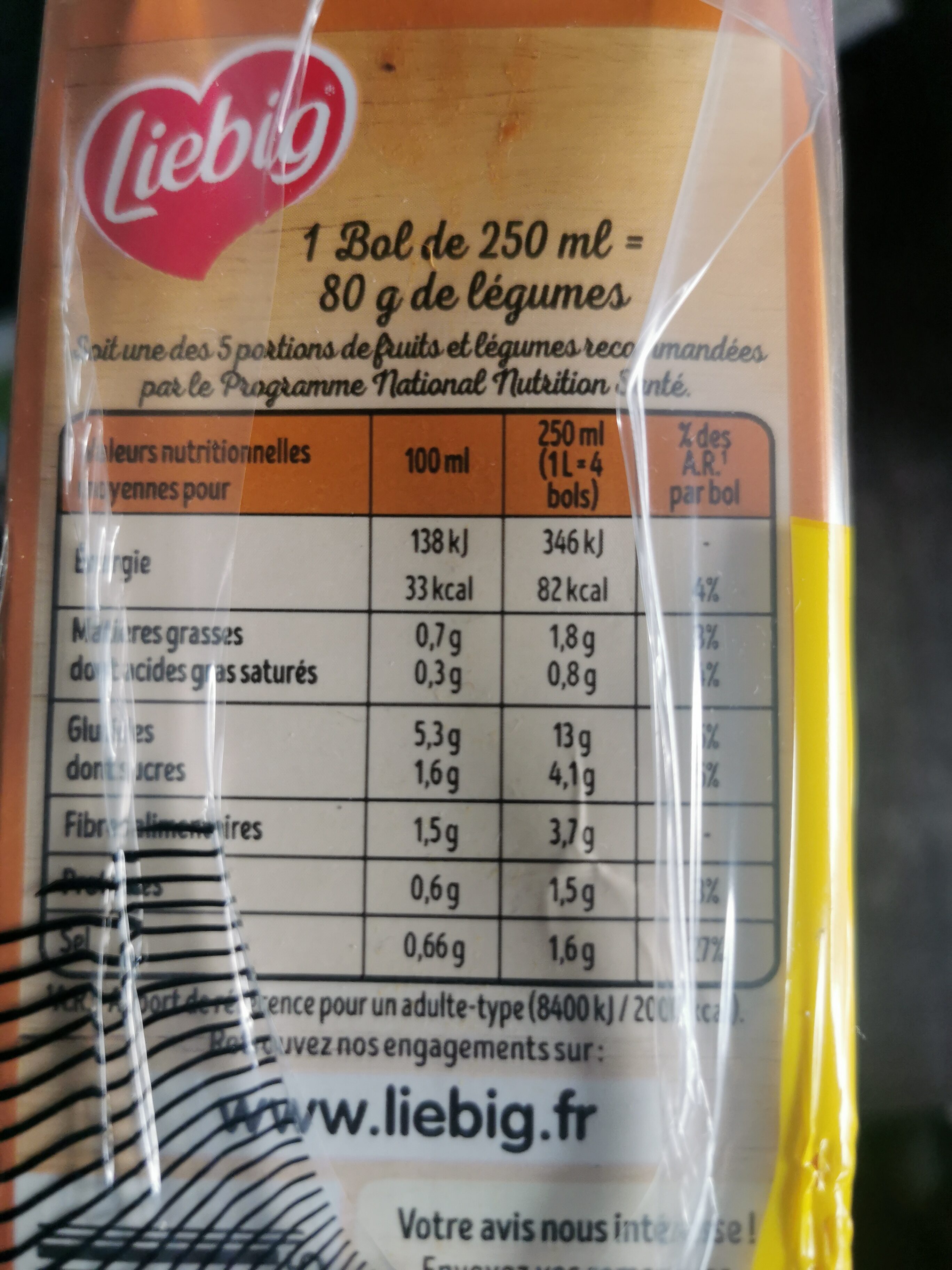Délice de potiron châtaigne - Nutrition facts - fr