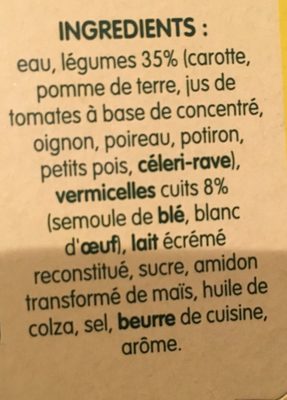 Legumes et vermicelles - Ingredientes - fr