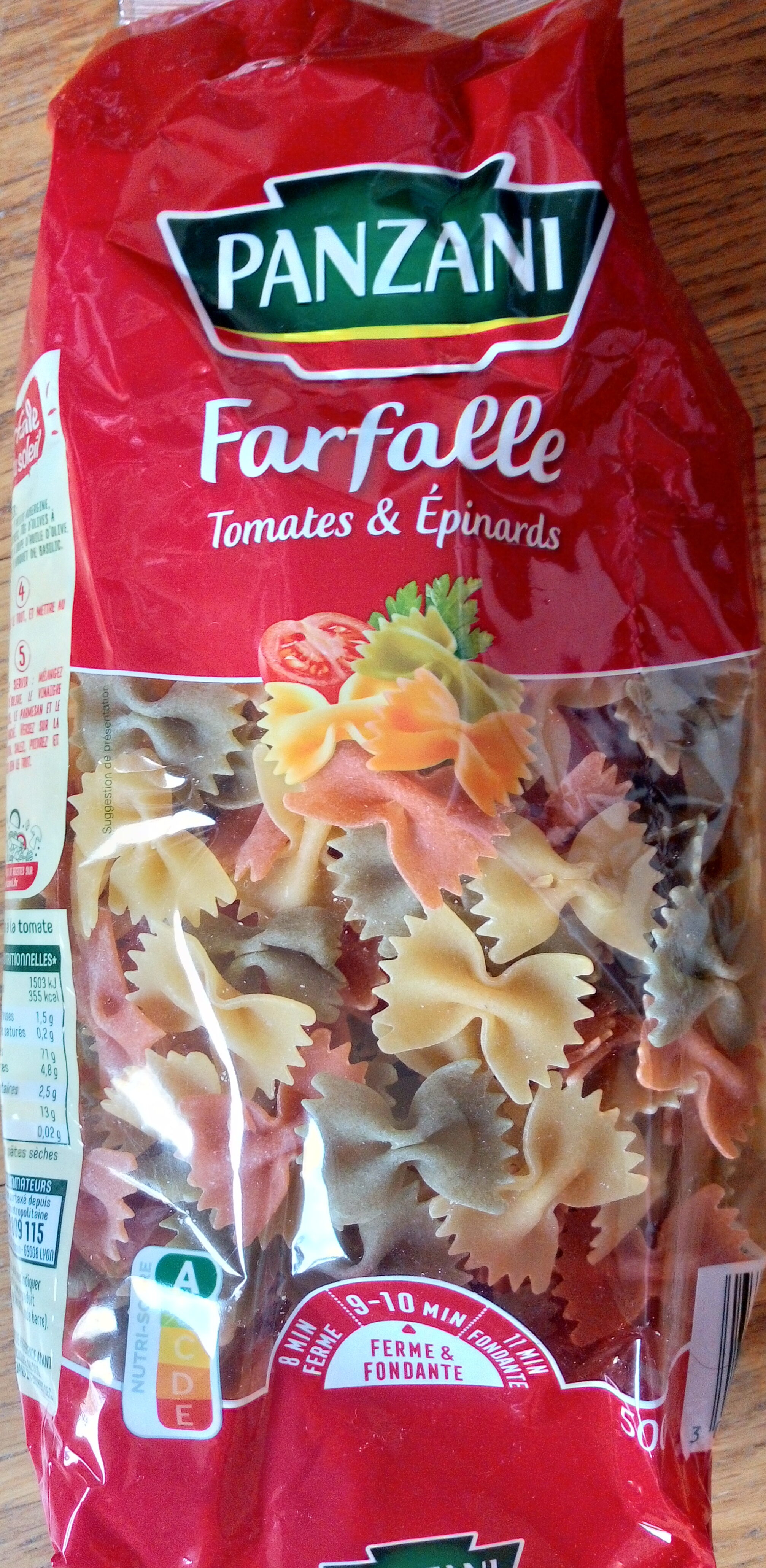 Farfalle Tomates & Epinards - Produit