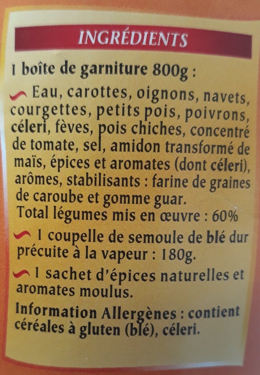 Couscous royal - Ingrediënten - fr