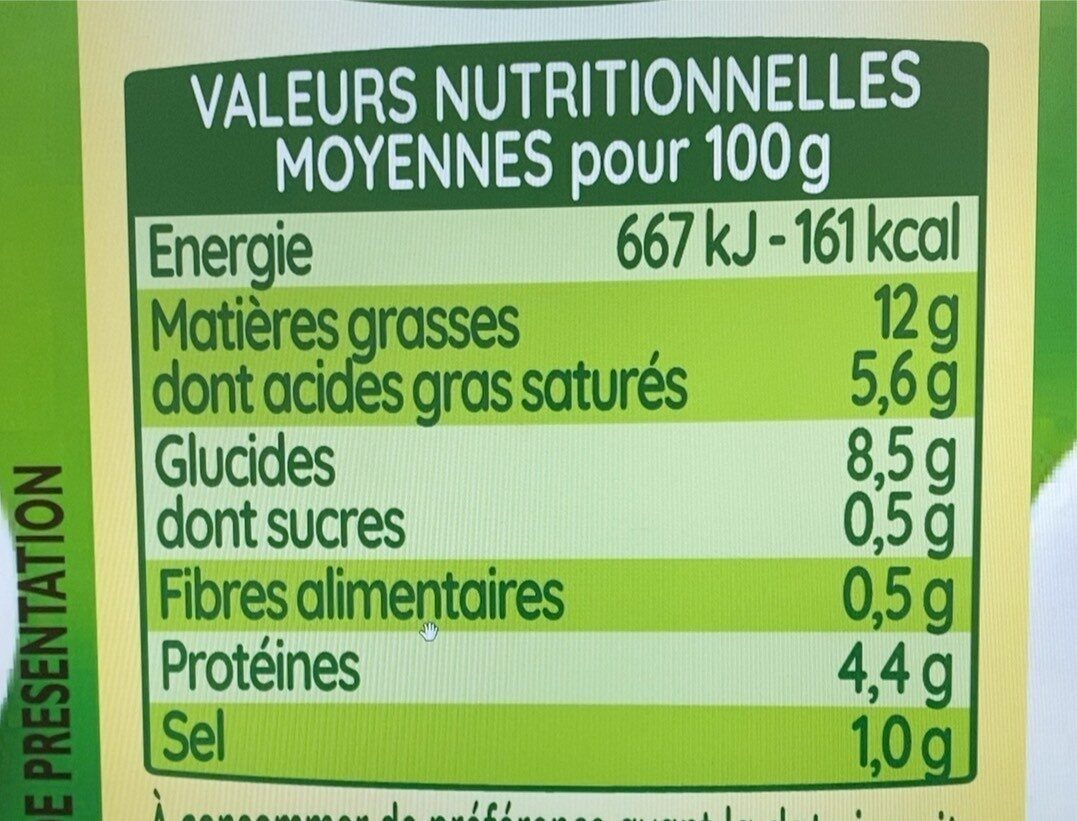 Minis Quenelles de Veau au Naturel - Valori nutrizionali - fr