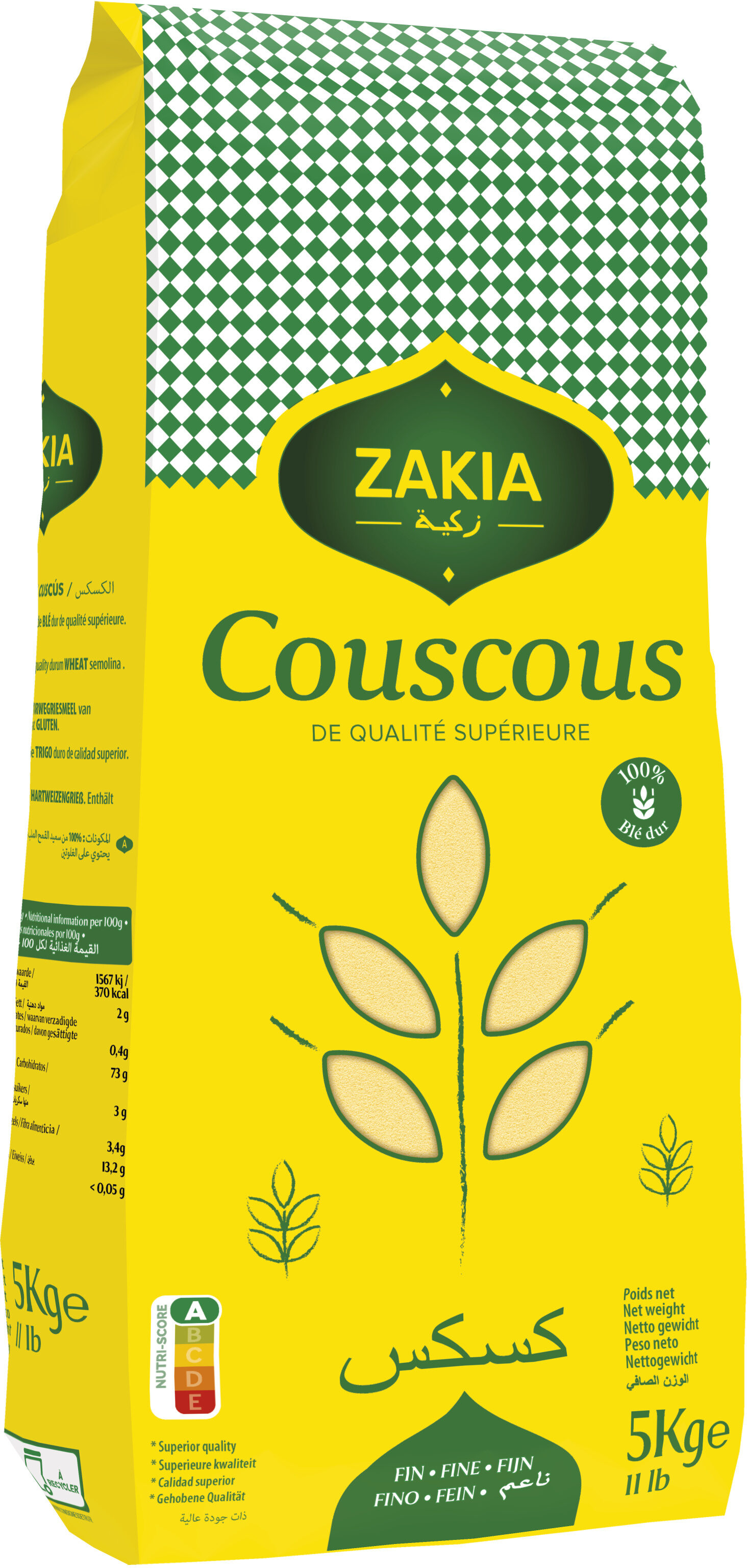 Zakia couscous fin 5kg - Product - fr