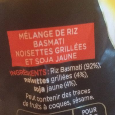 Basmati & noisettes grillées - Ingrédients