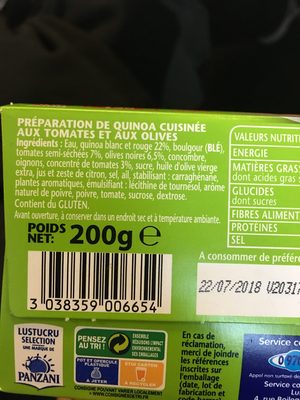 Quino-Waw! - Ingredients - fr
