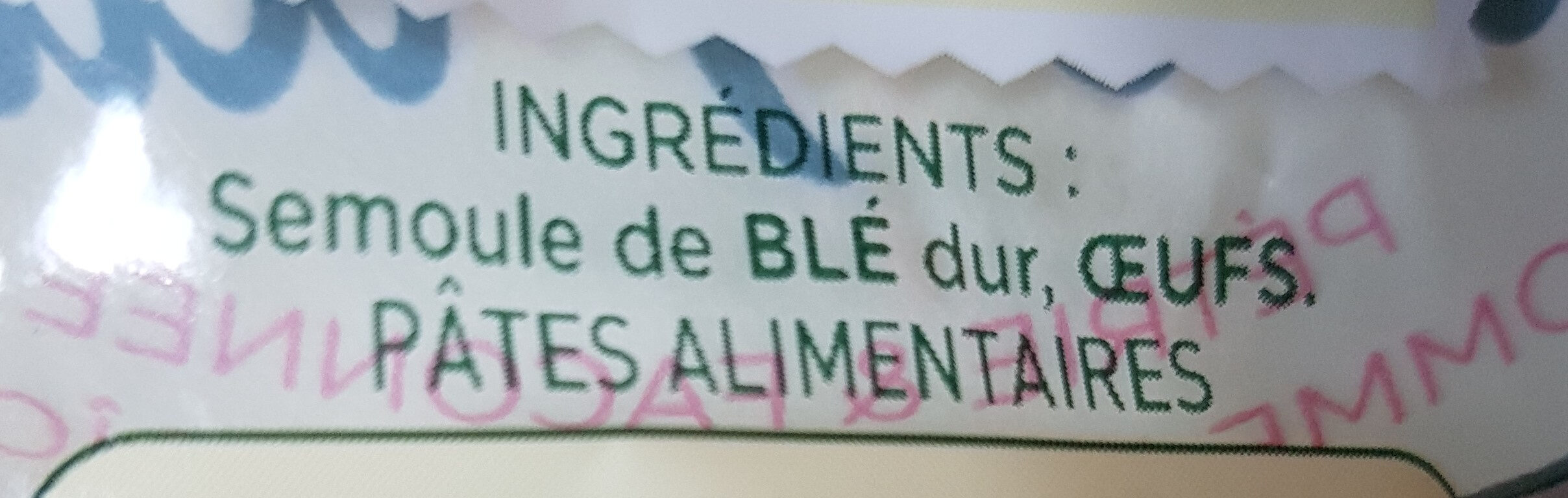 Collerettes - Ingredients - fr