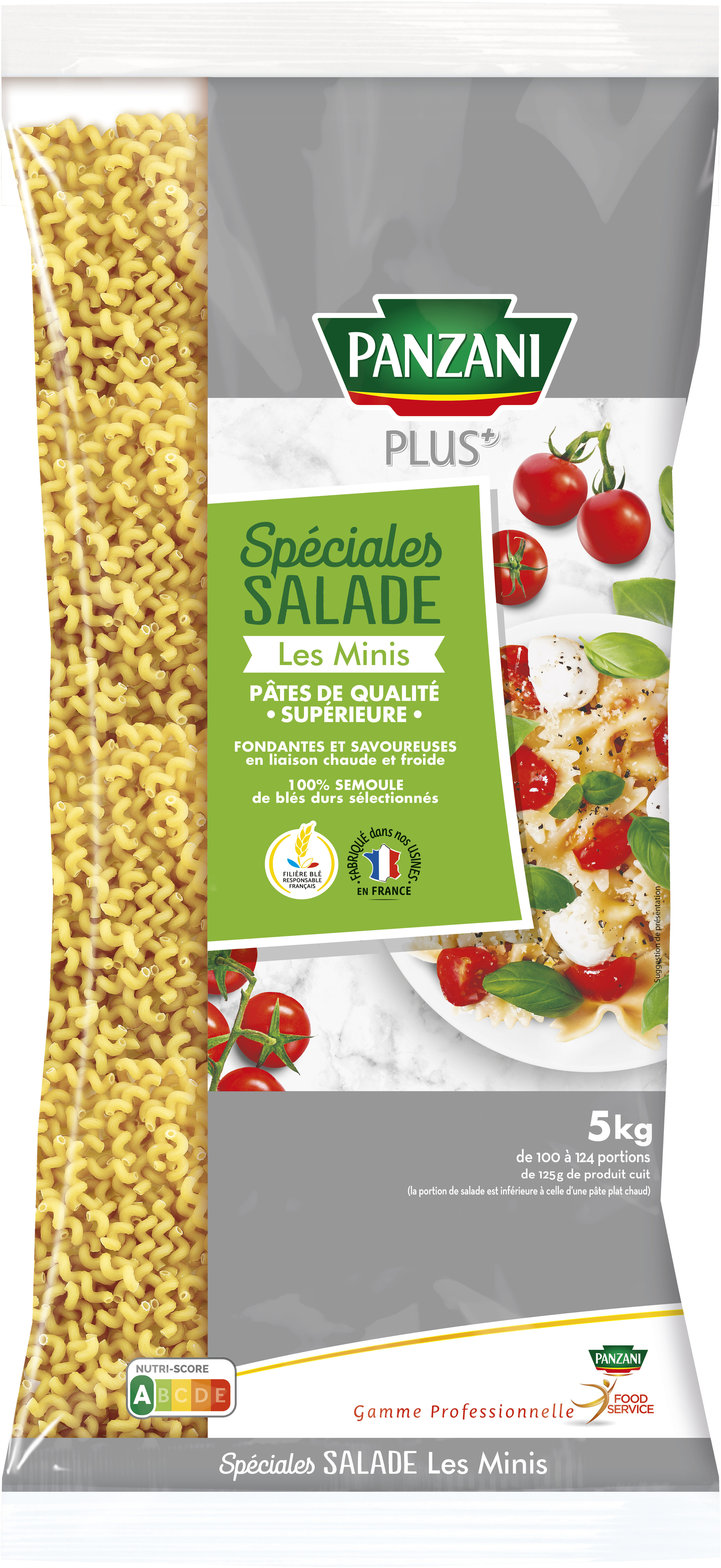 Panzani+ pates mini serpentini salade 5kg - Product - fr