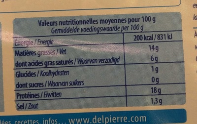 Filet de Saumon - 营养成分 - fr