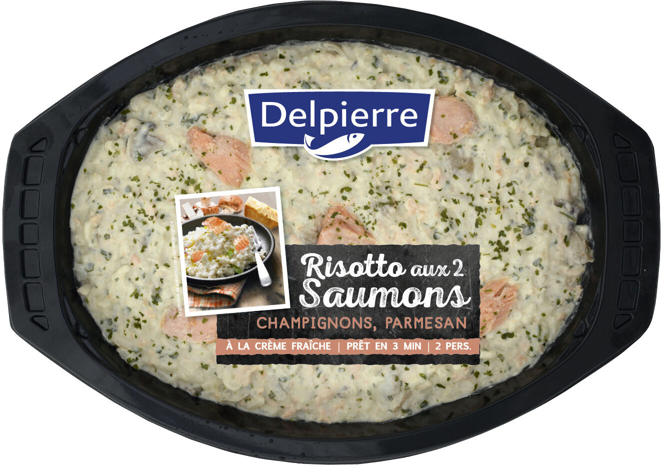 Risotto aux 2 saumons champignon , parmesan - Product - fr